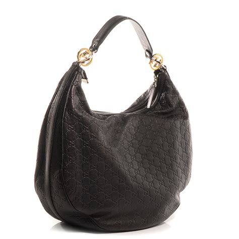 gucci gg twin large hobo|GUCCI Guccissima Large GG Twins Hobo Black.